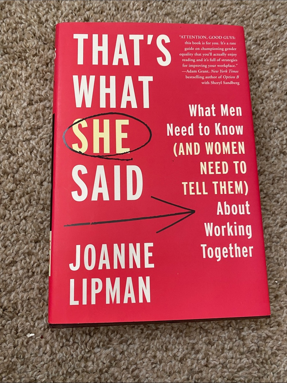 Joanne Lipman - That's What She Said - Hardcover Book